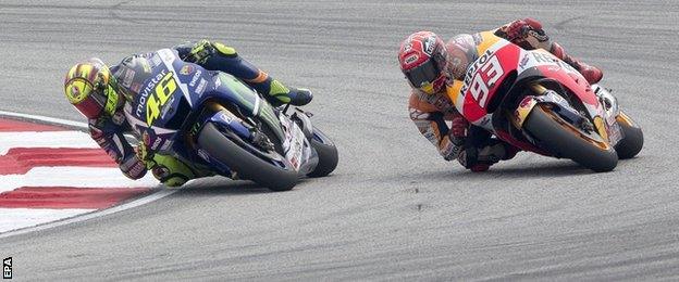 Valentino Rossi and Marc Marquez