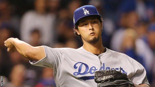 Los Angeles Dodgers pitcher Yu Darvish