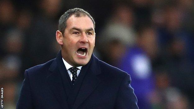 Paul Clement urges on his players against West Brom on 9 December