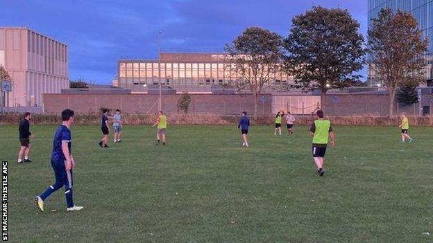 St Machar Thistle training