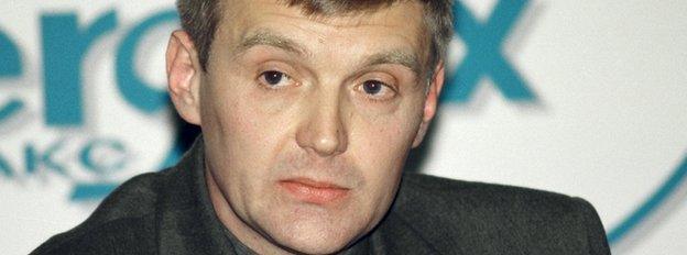 Alexander Litvinenko, pictured at a news conference in Moscow in 1998, when he was an officer of Russia's state security service FSB