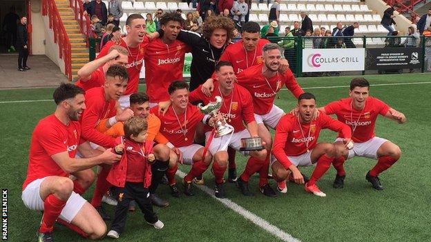 Jersey celebrate their 2018 Muratti victory