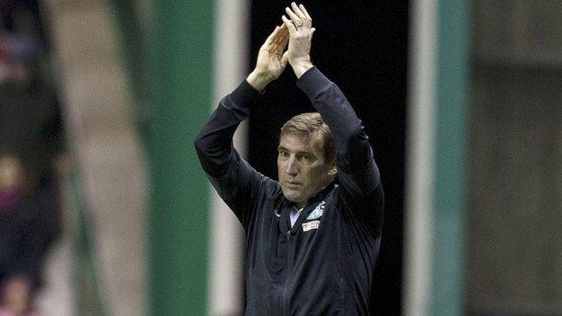 Hibernian head coach Alan Stubbs