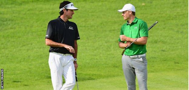 American golf players Bubba Watson and Jordan Spieth