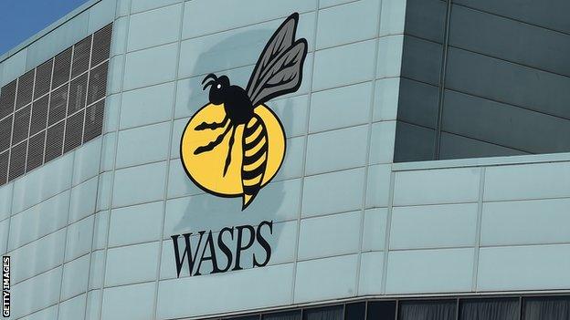 Wasps sign at stadium