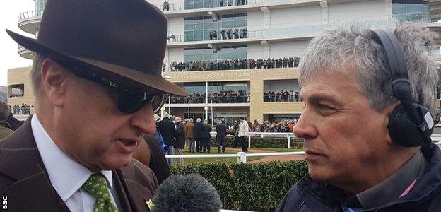 John Inverdale, right, will lead BBC Radio 5 live's coverage from Cheltenham - live coverage begins at 13:00 GMT