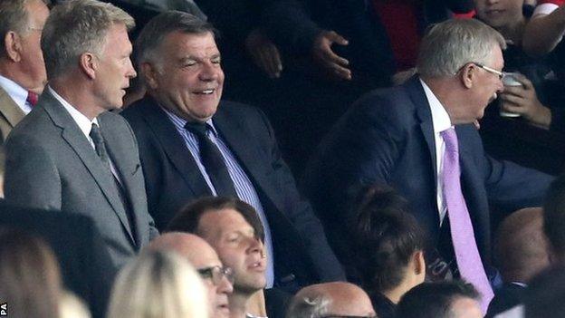 Sir Alex Ferguson, David Moyes and Sam Allardyce