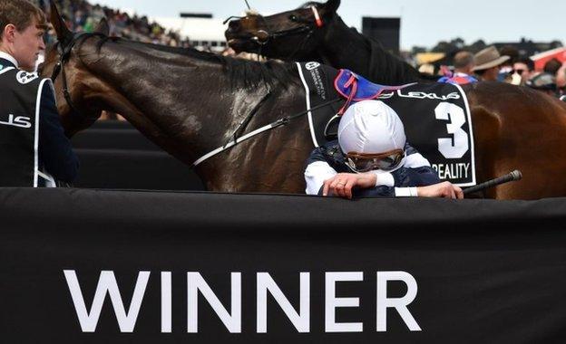 Frankie Dettori after Melbourne Cup