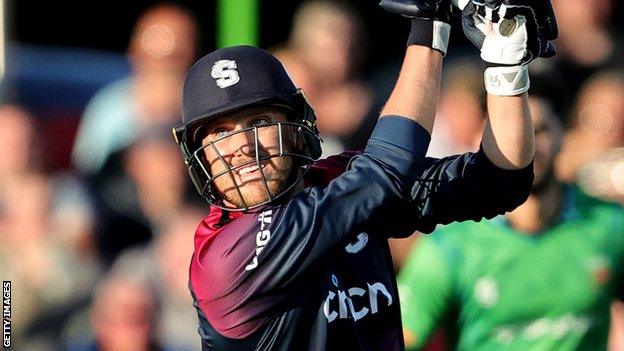 Josh Cobb bats for Northants