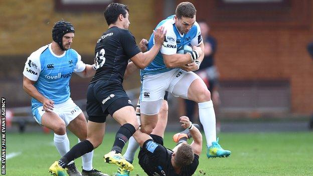 Wales and Lions wing George North showed glimpses against Saracens of what Ospreys fans can look forward to this season