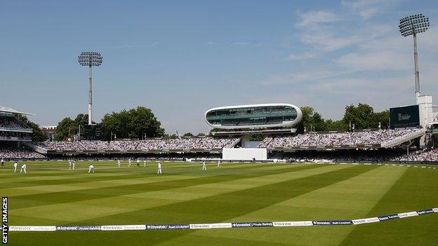 A view of the Compton and Edrich Stands at Lord's cricket ground