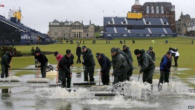 Flooding on Old Course at St Andrews