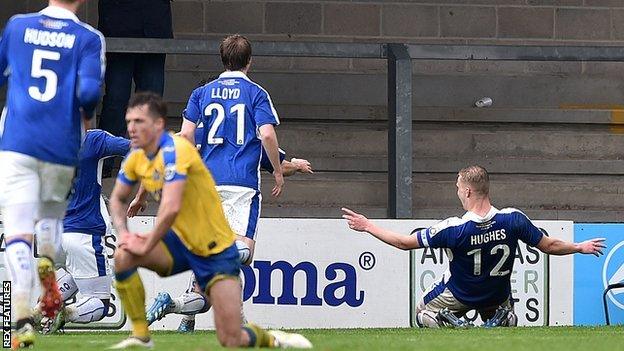 Sam Hughes' late winning goal in the 1-0 win at Torquay on 1 April ultimately proved to be the goal that kept Chester up