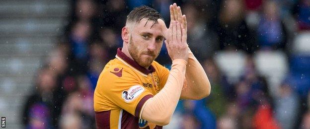 Motherwell striker Louis Moult