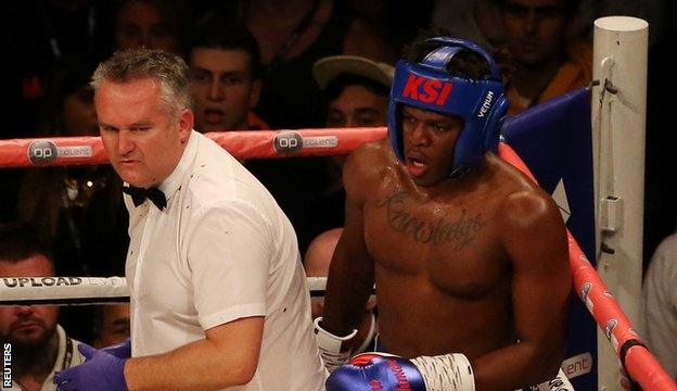 KSI (right) adopted the nickname "The Nightmare" ahead of the fight