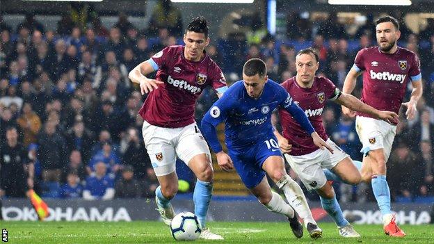 Eden Hazard has scored 16 top-flight goals this season - three behind the Premier League's leading scorer Sergio Aguero