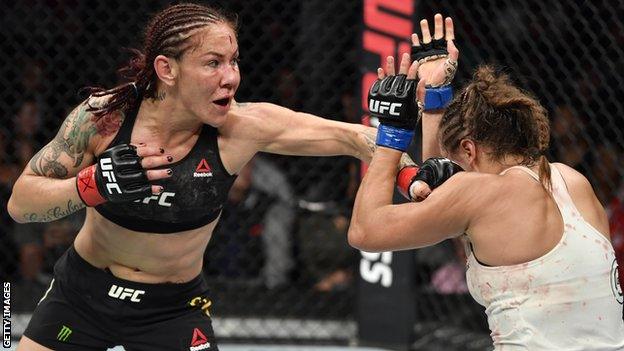 Cris Cyborg punches Felicia Spencer