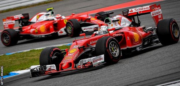 Kimi Raikkonen and Sebastian Vettel