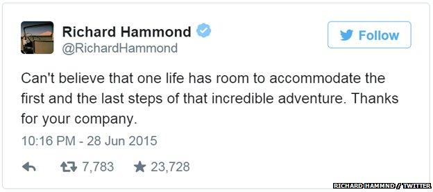 Richard Hammond tweet