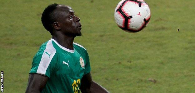 Sadio Mane in action for Senegal