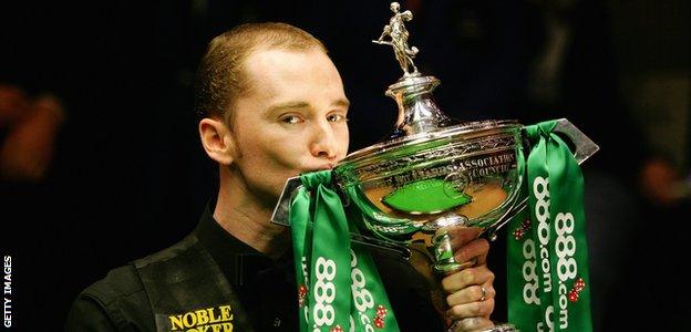 Scottish snooker player Graeme Dott