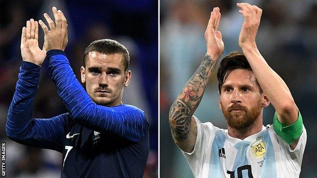 Antoine Griezmann and Lionel Messi