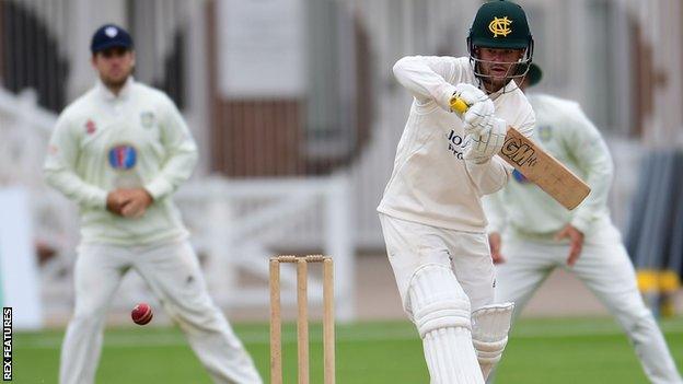 Ben Duckett in action for Nottinghamshire