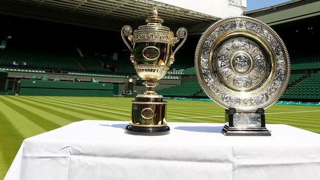 Wimbledon trophies