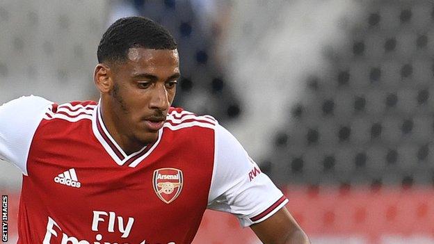 Dominic Thompson played for Arsenal against Colorado Rapids, Fiorentina and Angers in pre-season