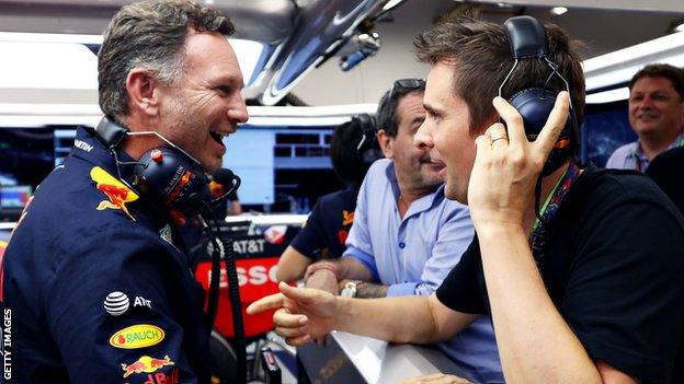 Christian Horner and Matt Bellamy