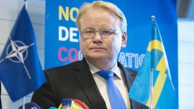 Sweden"s Defence Minister Peter Hultqvist