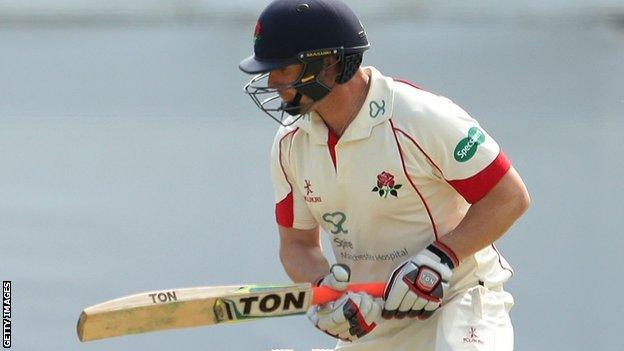 Lancashire captain Steven Croft fell five runs short of a fifth half-century of the season