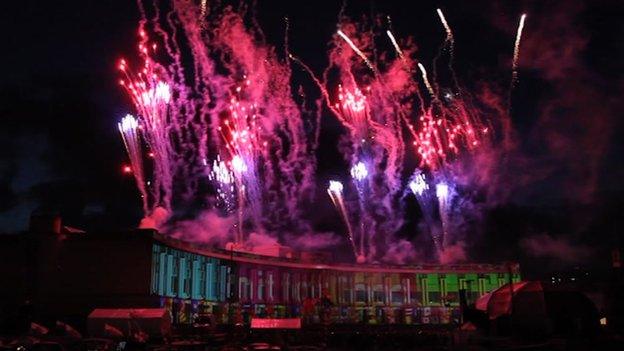 Fireworks at Bristol Harbour