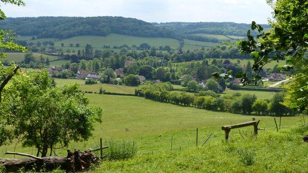 View of the Chiltern hills