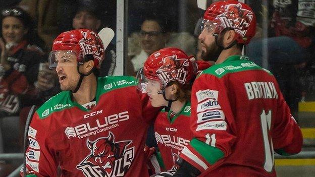 Cardiff Devils celebrate