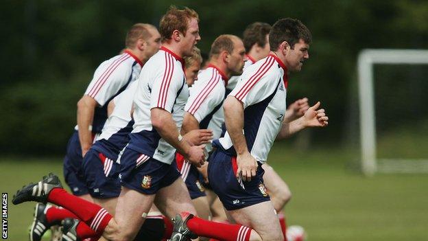 Lions in training