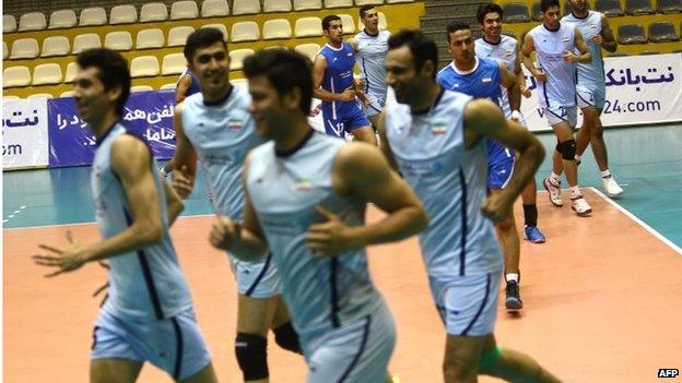 Iran's volleyball national team players (file photo)