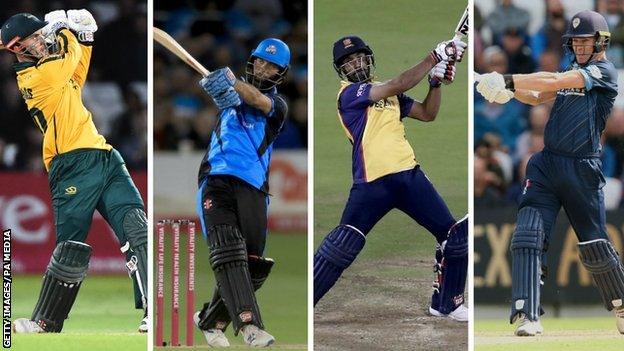 Alex Hales, Moeen Ali, Ravi Bopara and Luis Reece