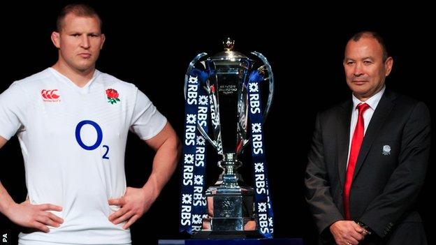 England captain Dylan Hartley and head coach Eddie Jones