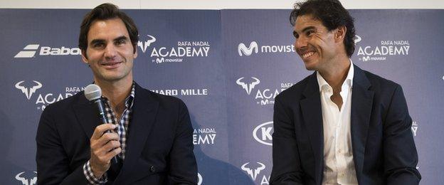 Roger Federer and Rafael Nadal