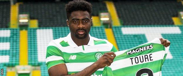 Kolo Toure with his Celtic strip