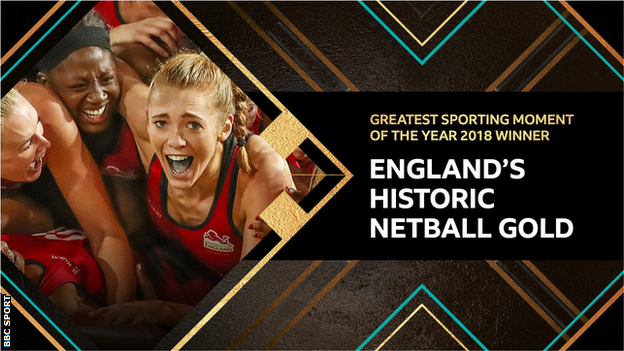 Greatest Sporting Moment of the Year winner England's historic netball gold