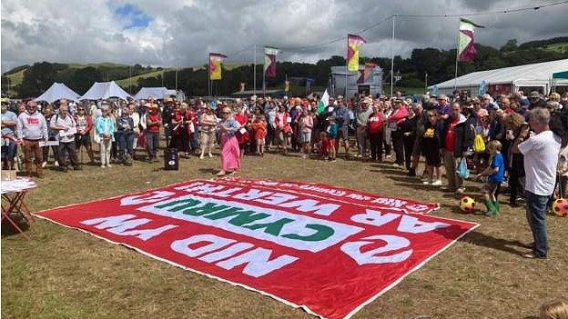 Rali Cymdeithas yr Iaith ar faes yr Eisteddfod