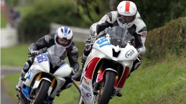 Action from the Mid Antrim 150 road races in 2013