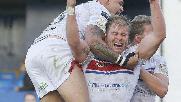 Wakefield players celebrate