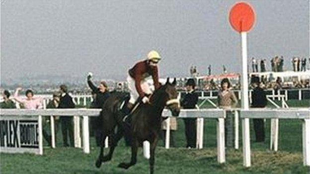 Red Rum winning the Grand National in 1974