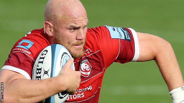 Matt Garvey in action for Gloucester