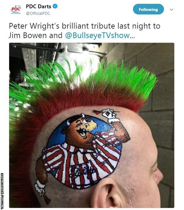 Peter Wright's tribute to Jim Bowen