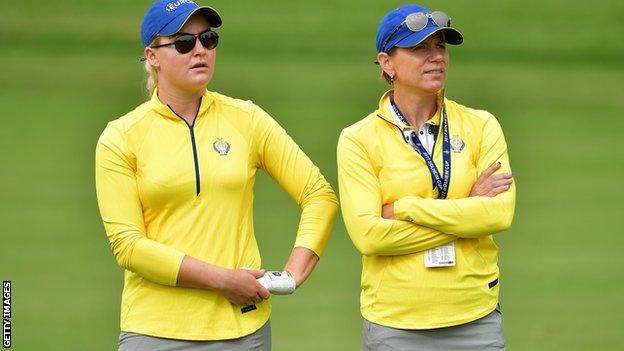 Charley Hull and Annika Sorenstam