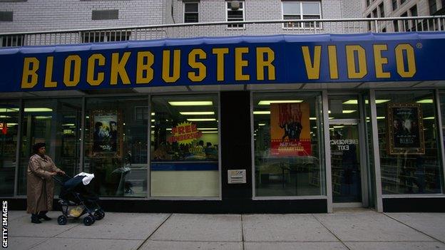 Blockbuster video store